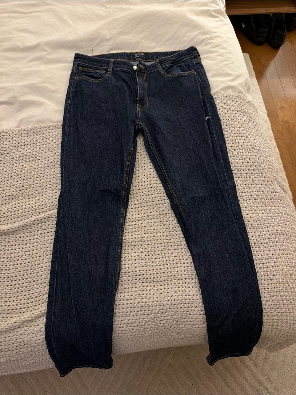 Men’s Frank and Oak Dark Blue Slim Straight Jeans